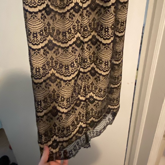 Black 2 in 1 one midi bodycon dress - Picture 4 of 5